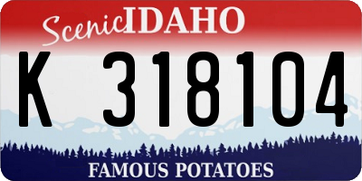 ID license plate K318104