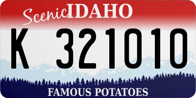 ID license plate K321010