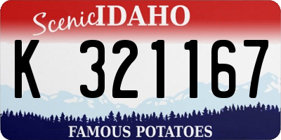 ID license plate K321167