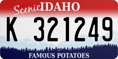ID license plate K321249