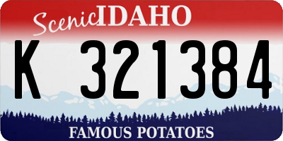 ID license plate K321384