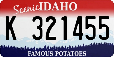 ID license plate K321455