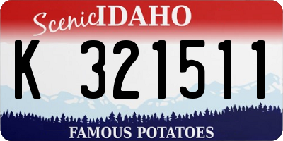 ID license plate K321511