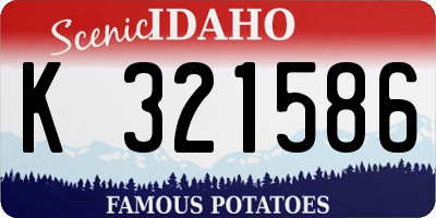 ID license plate K321586