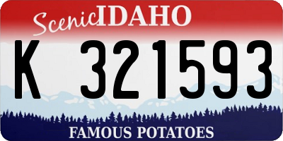 ID license plate K321593
