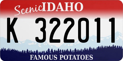 ID license plate K322011