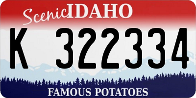 ID license plate K322334