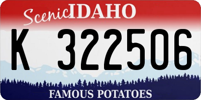 ID license plate K322506