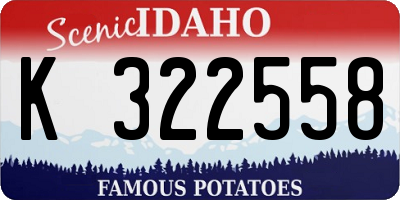 ID license plate K322558