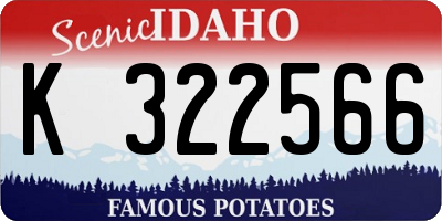 ID license plate K322566
