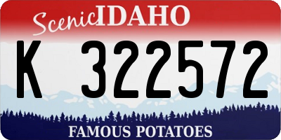 ID license plate K322572