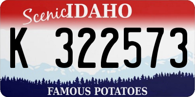 ID license plate K322573