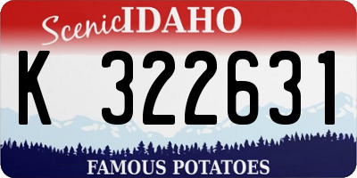 ID license plate K322631