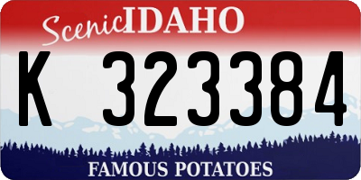ID license plate K323384