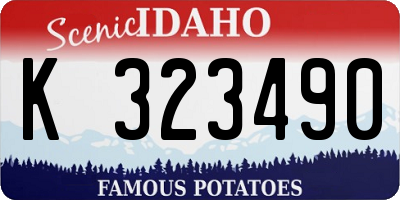 ID license plate K323490