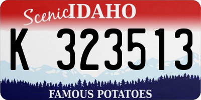 ID license plate K323513
