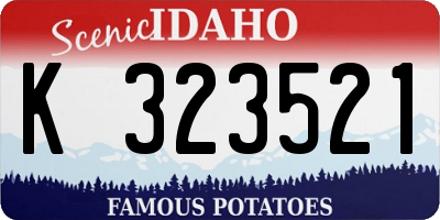 ID license plate K323521