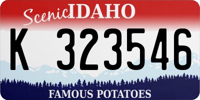 ID license plate K323546