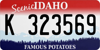 ID license plate K323569