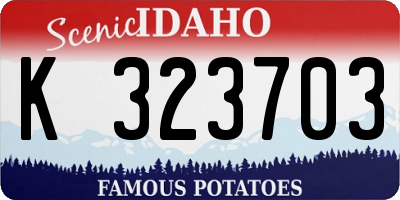 ID license plate K323703