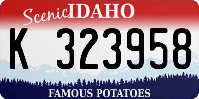 ID license plate K323958