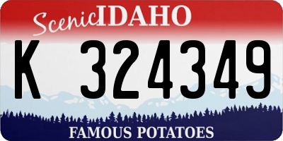 ID license plate K324349