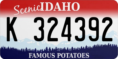 ID license plate K324392