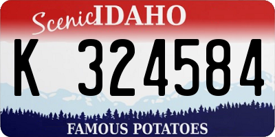 ID license plate K324584