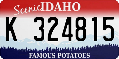 ID license plate K324815