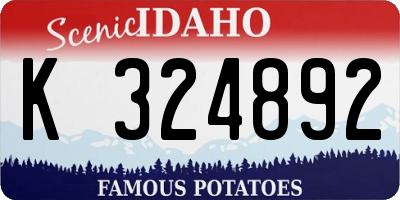 ID license plate K324892