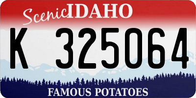 ID license plate K325064