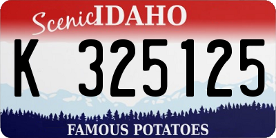 ID license plate K325125
