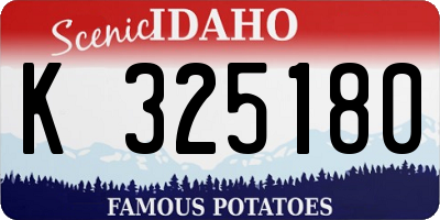 ID license plate K325180