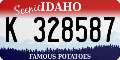 ID license plate K328587