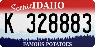 ID license plate K328883