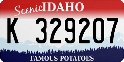 ID license plate K329207