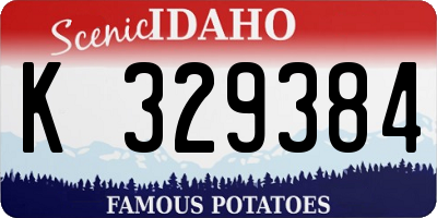 ID license plate K329384