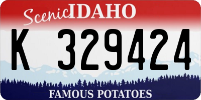 ID license plate K329424