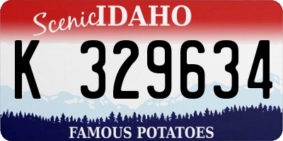 ID license plate K329634