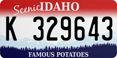 ID license plate K329643