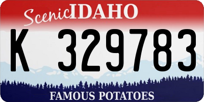 ID license plate K329783