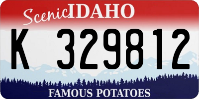 ID license plate K329812