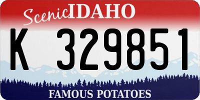 ID license plate K329851