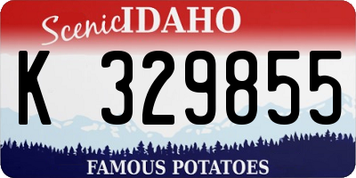 ID license plate K329855