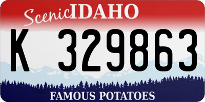 ID license plate K329863