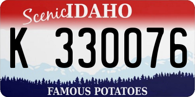 ID license plate K330076