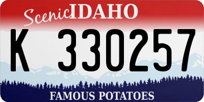 ID license plate K330257