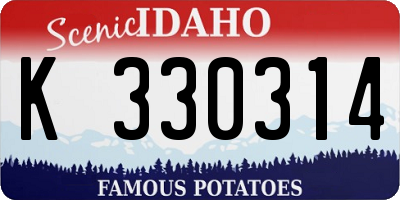 ID license plate K330314