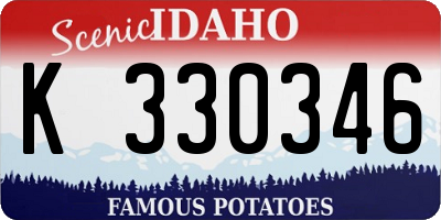 ID license plate K330346