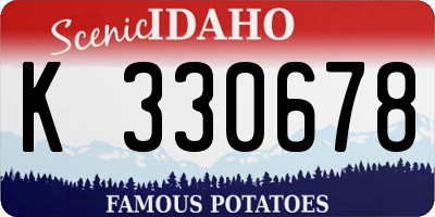 ID license plate K330678